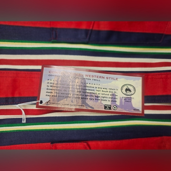 VINTAGE WRANGLER  BRUSHPOPPER RIDGERIDER SIZE LARGE Buttondown - Picture 6 of 15